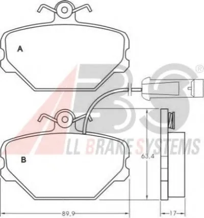 Комплект тормозных колодок, дисковый тормоз A.B.S. купить