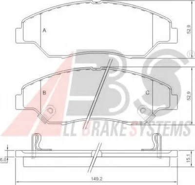 Комплект тормозных колодок, дисковый тормоз A.B.S. купить