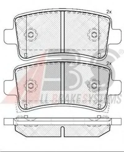 Комплект тормозных колодок, дисковый тормоз A.B.S. купить