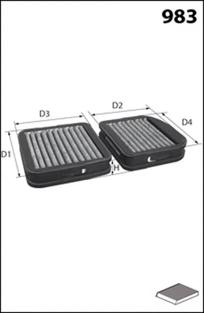 Фильтр, воздух во внутренном пространстве MECAFILTER MECAFILTER купить