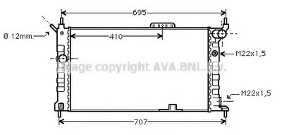 Радиатор, охлаждение двигателя AVA QUALITY COOLING купить