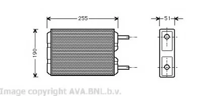 Теплообменник, отопление салона AVA QUALITY COOLING купить