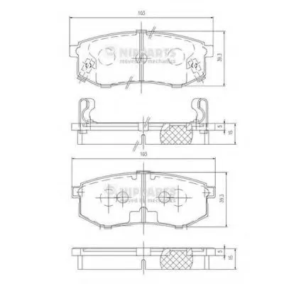 Комплект тормозных колодок, дисковый тормоз NIPPARTS купить