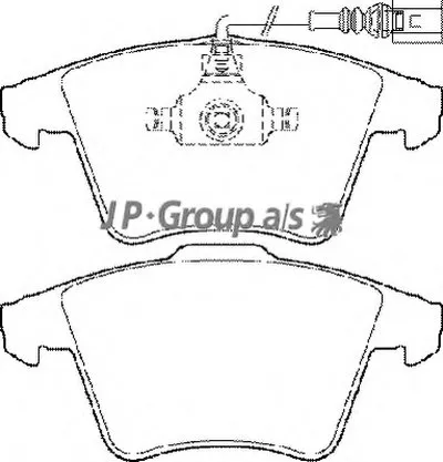 Комплект тормозных колодок, дисковый тормоз QH JP GROUP купить