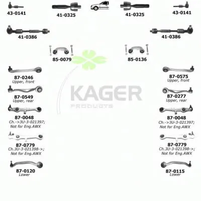 Подвеска колеса KAGER купить