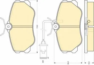Комплект тормозных колодок, дисковый тормоз GIRLING купить
