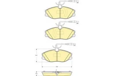 Комплект тормозных колодок, дисковый тормоз GIRLING купить