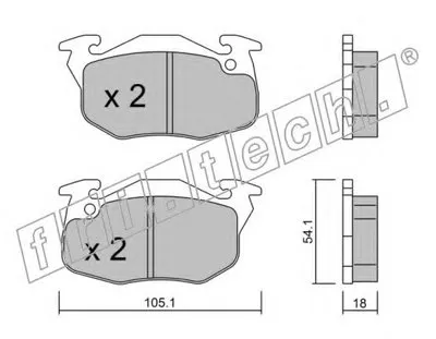 Комплект тормозных колодок, дисковый тормоз fri.tech. купить