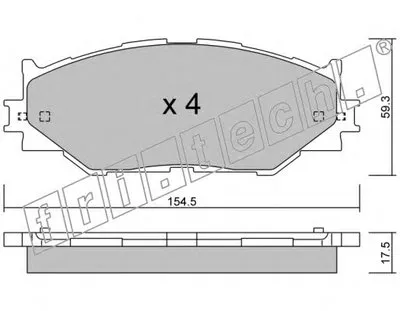 Комплект тормозных колодок, дисковый тормоз fri.tech. купить