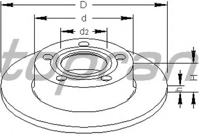Тормозной диск COATED TOPRAN купить