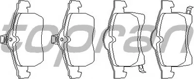 Комплект тормозных колодок, дисковый тормоз TOPRAN купить