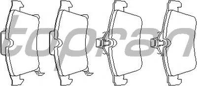 Комплект тормозных колодок, дисковый тормоз TOPRAN купить
