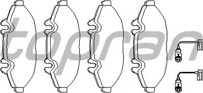 Комплект тормозных колодок, дисковый тормоз TOPRAN купить