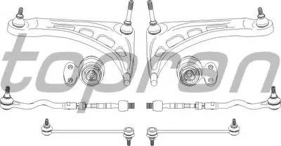 Комлектующее руля, подвеска колеса TOPRAN купить