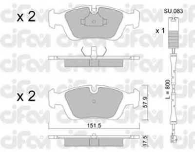 Комплект тормозных колодок, дисковый тормоз CIFAM купить