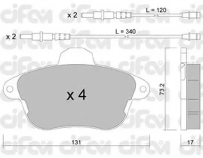 Комплект тормозных колодок, дисковый тормоз CIFAM купить