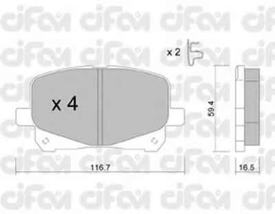Комплект тормозных колодок, дисковый тормоз CIFAM купить