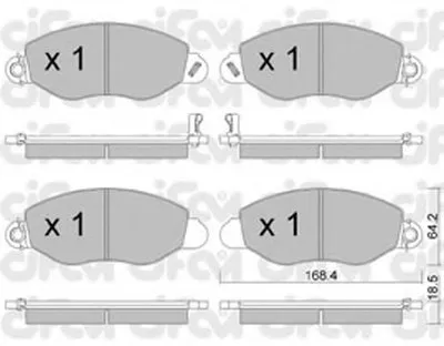 Комплект тормозных колодок, дисковый тормоз CIFAM купить