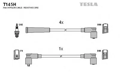 Комплект проводов зажигания TESLA купить