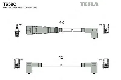 Комплект проводов зажигания original TESLA купить