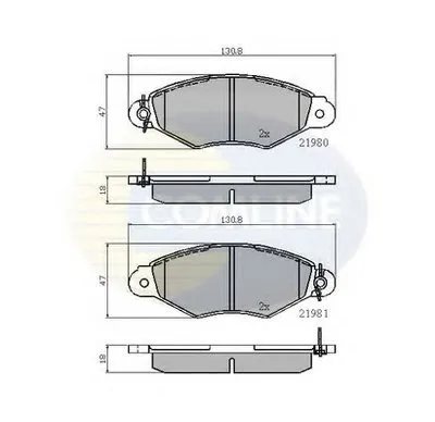 Комплект тормозных колодок, дисковый тормоз Comline COMLINE купить