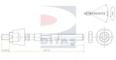 Осевой шарнир, рулевая тяга DITAS купить