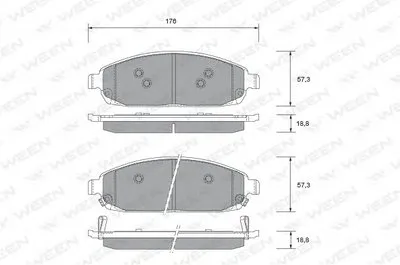 Комплект тормозных колодок, дисковый тормоз WEEN купить