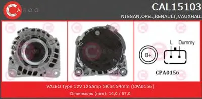 Генератор GENUINE SERIES CASCO купить