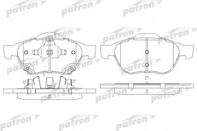 Комплект тормозных колодок, дисковый тормоз PATRON купить
