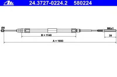 Трос, стояночная тормозная система ATE купить