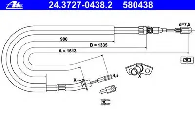 Трос, стояночная тормозная система ATE купить