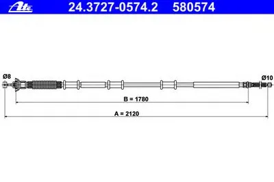 Трос, стояночная тормозная система ATE купить