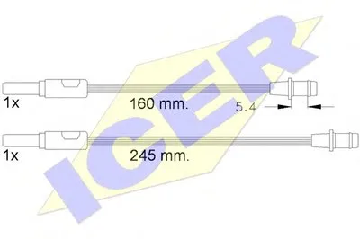 Сигнализатор, износ тормозных колодок ICER купить