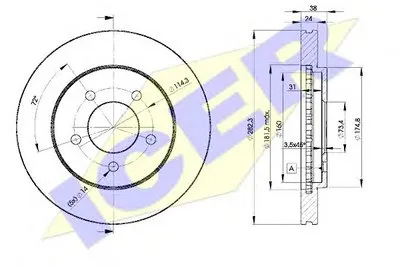 Тормозной диск ICER купить