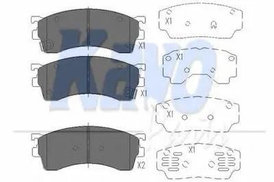 Комплект тормозных колодок, дисковый тормоз KAVO PARTS купить