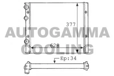 Радиатор, охлаждение двигателя AUTOGAMMA купить