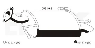 Глушитель выхлопных газов конечный ERNST купить