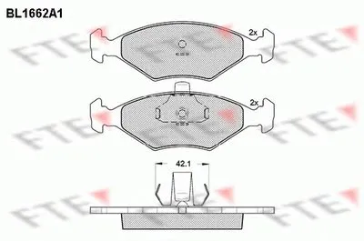 Комплект тормозных колодок, дисковый тормоз FTE купить
