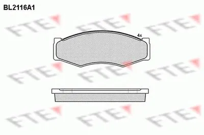 Комплект тормозных колодок, дисковый тормоз FTE купить
