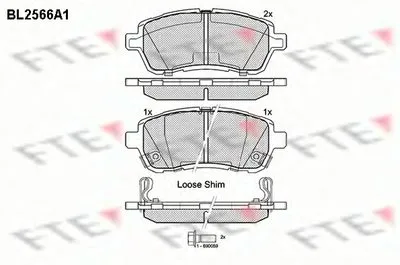 Комплект тормозных колодок, дисковый тормоз FTE купить