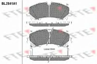 Комплект тормозных колодок, дисковый тормоз FTE купить