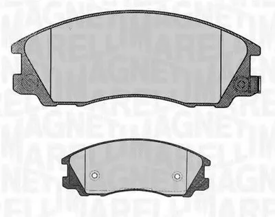 Комплект тормозных колодок, дисковый тормоз MAGNETI MARELLI купить