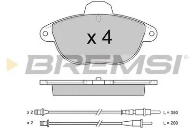 Комплект тормозных колодок, дисковый тормоз BREMSI купить