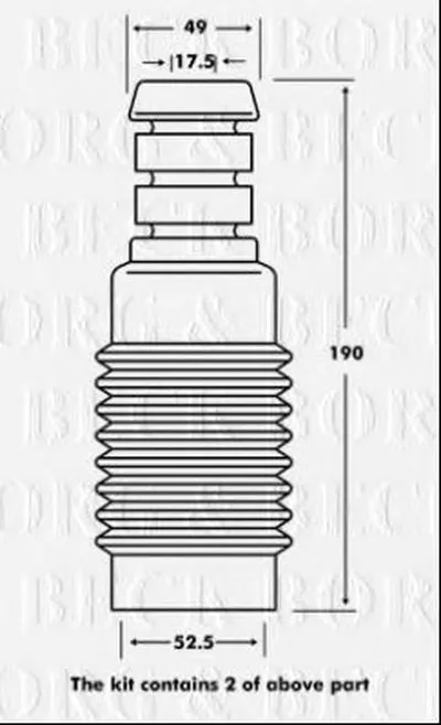 Пылезащитный комплект, амортизатор BORG & BECK купить