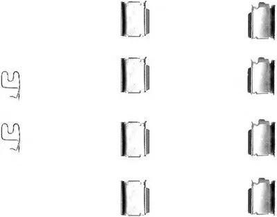 Комплектующие, колодки дискового тормоза HELLA купить