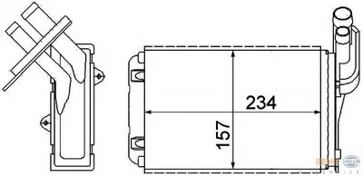 Теплообменник, отопление салона BEHR HELLA SERVICE HELLA купить