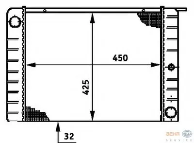 Радиатор, охлаждение двигателя BEHR HELLA SERVICE HELLA купить