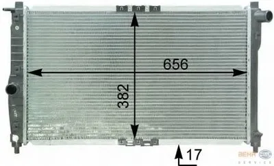 Радиатор, охлаждение двигателя BEHR HELLA SERVICE HELLA купить