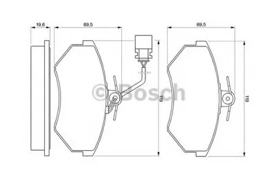 Комплект тормозных колодок, дисковый тормоз BOSCH купить