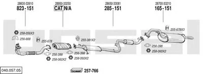 Система выпуска ОГ BOSAL купить